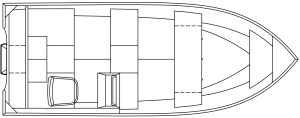 Boat floor plan for Tiller