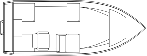 Boat floor plan for Tiller