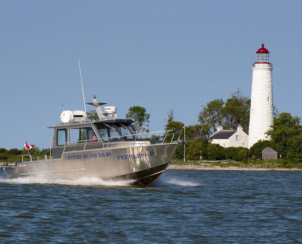 Welded Aluminum Passenger Tour Boat Built by Stanley Boats for Chantry Island Tours located in Ontario, Canada