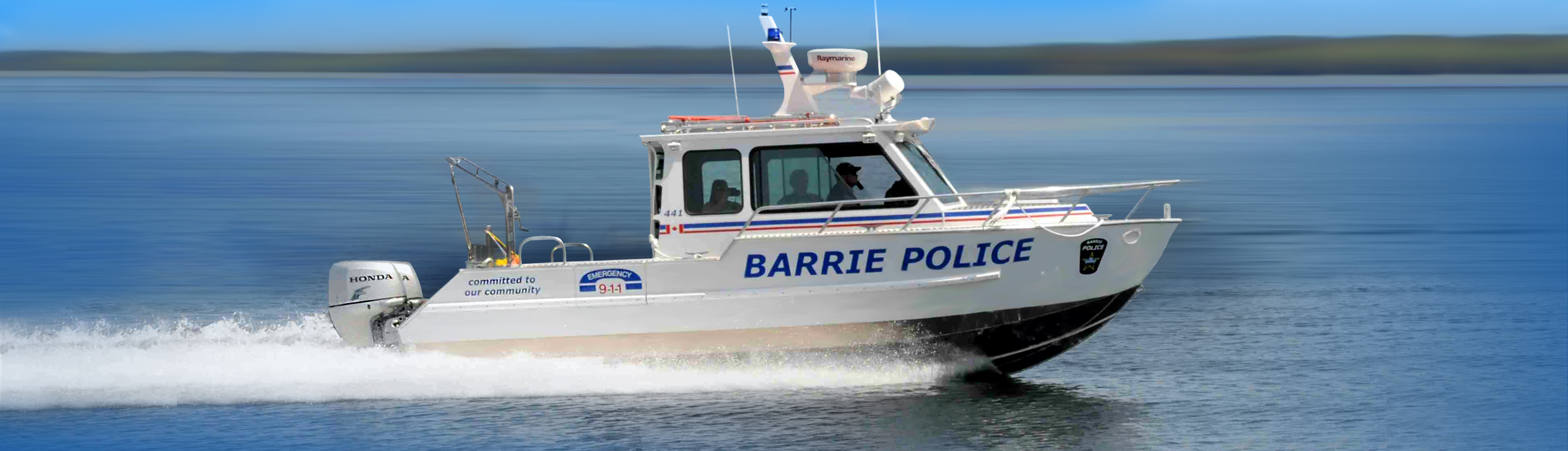 Welded Aluminum Police Patrol Boat