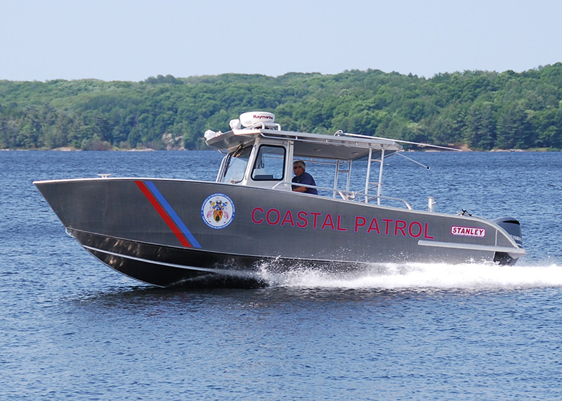 31' Coastal Patrol Vessel ideal for high-speed patrol, pursuit, intercept, coast, port, and harbor security.
